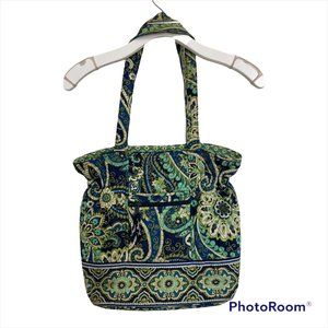 Vera Bradley Rhythm & Blues Shoulder Strap Tote Bag